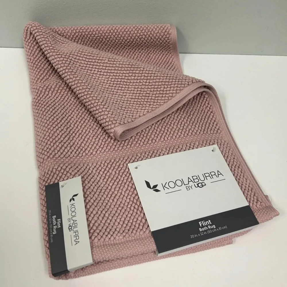 KOOLABURRA BY UGG Flint Bath Rug-COTTON-REVERSIBLE OEKO-TEX Sepia Rose 20x32”